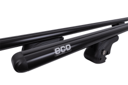 Eco Alubase 120 Dachträger - universeller Aluminium-Dachträger für offene Dachreling (schwarz)