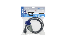 Adapter mit Schutzkontaktstecker und CEE-Buchse 16A ProPlus 373527DE, Kabellänge 150 cm