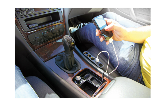 Zigarettenanzünder-Steckdosenverteiler LAMP Mehrfachsteckdose 4x 12/24V + 2x USB