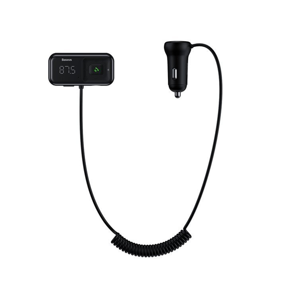 FM-Transmitter BASEUS T Typ S-16 Bluetooth 5.0 MP3 + Kfz-Ladegerät 2x USB