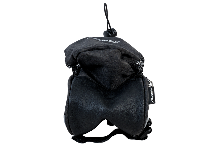 PROFEX 82318 Lange schwarze Luxus-Fahrradsatteltasche mit Flaschenfach