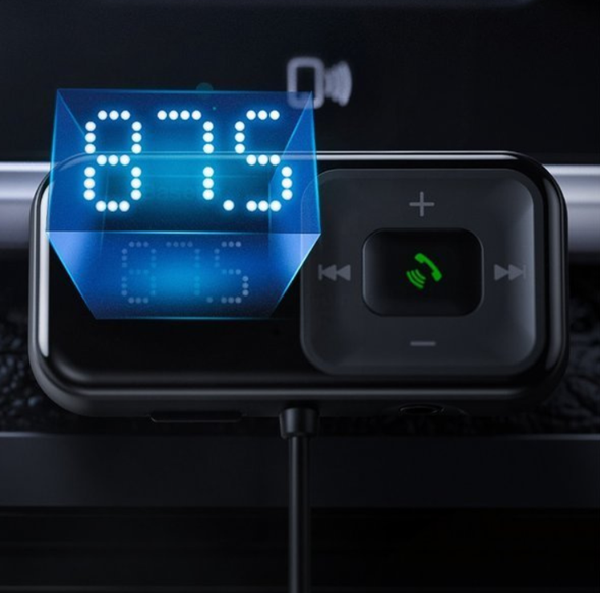 FM-Transmitter BASEUS T Typ S-16 Bluetooth 5.0 MP3 + Kfz-Ladegerät 2x USB