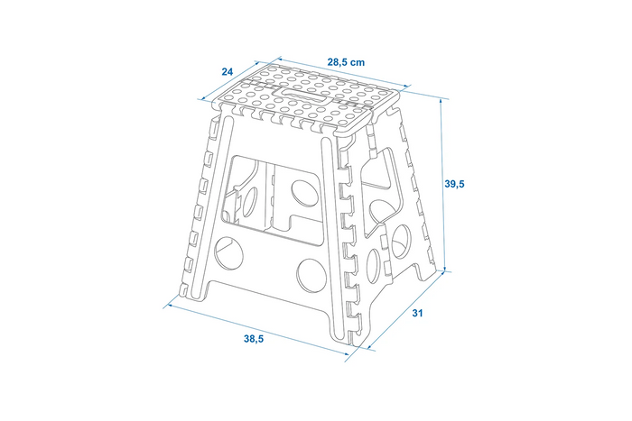 ProPlus 770826 Anhängerhocker, klappbarer Plattformhocker, 120 kg