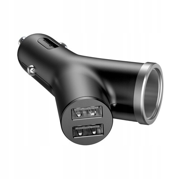 BASEUS Y-Typ 2xUSB-Autoladegerät, Zigarettenanzünderbuchse 40W