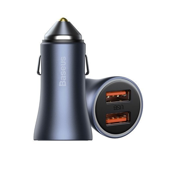 BASEUS Golden Pro 2xUSB 40W Autoladegerät-Set + USB-Kabel