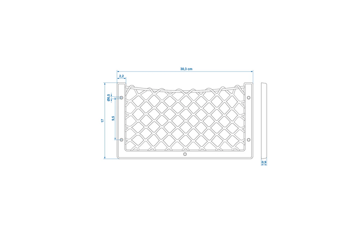 ProPlus 230072 Gepäcknetz-Aufbewahrungstasche 302x169mm