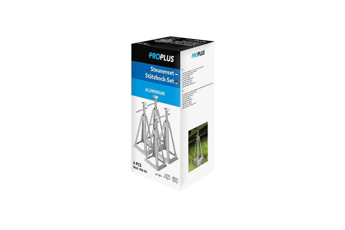 Satz aus vier ausziehbaren Stützen ProPlus 360803 Stabilisator für Anhänger bis 3600 kg, 430 mm