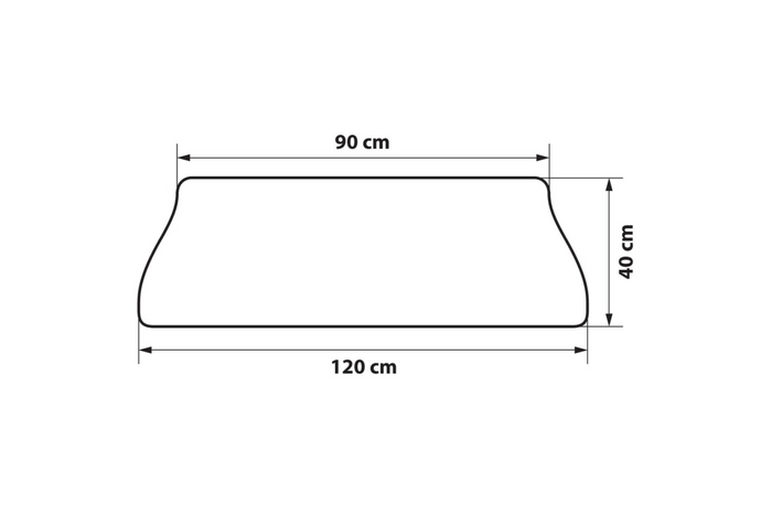 Heckstoßstangenschutzmatte mit Lampenabdeckung, 120 x 40 cm