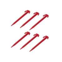 Set mit sechs ProPlus-Zeltheringen 364824, Kunststoffheringe zur Befestigung von Abspannleinen, 19 cm
