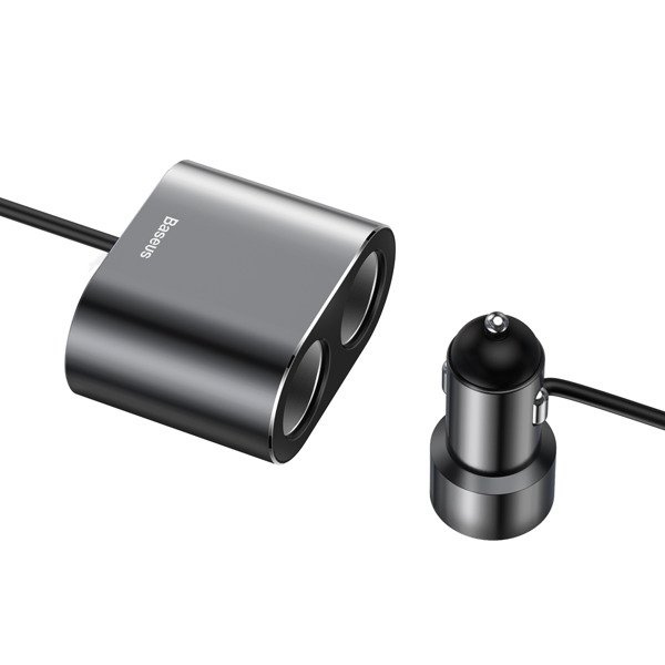 BASEUS Hochleistungs-Autoladegerät 2x USB + 2x Zigarettenanzünderbuchse 80W