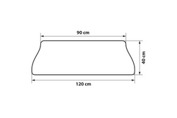 Heckstoßstangenschutzmatte mit Lampenabdeckung, 120 x 40 cm