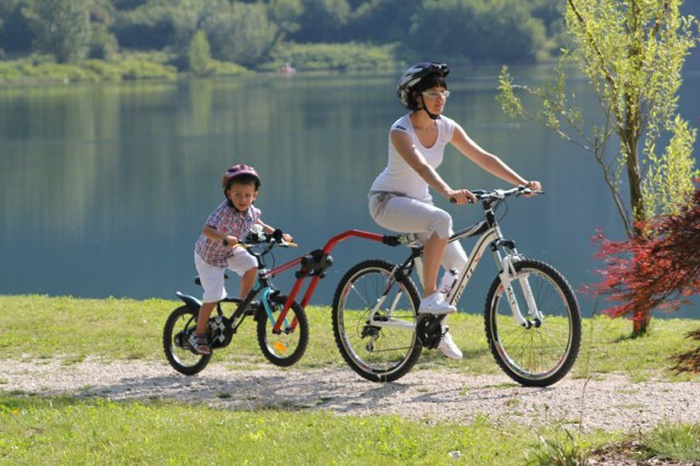 Trail Angel - Anhängerkupplung für ein Kinderfahrrad (rot)