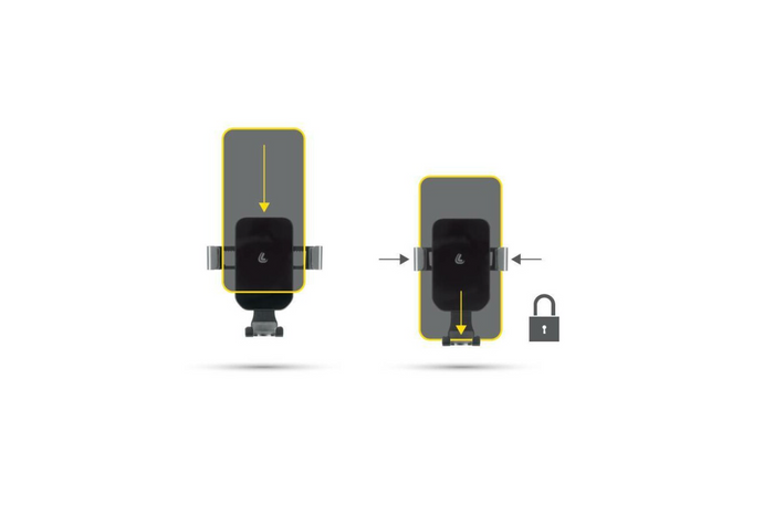 Graviton LAMP Handyhalterung für die Lüftungsöffnung