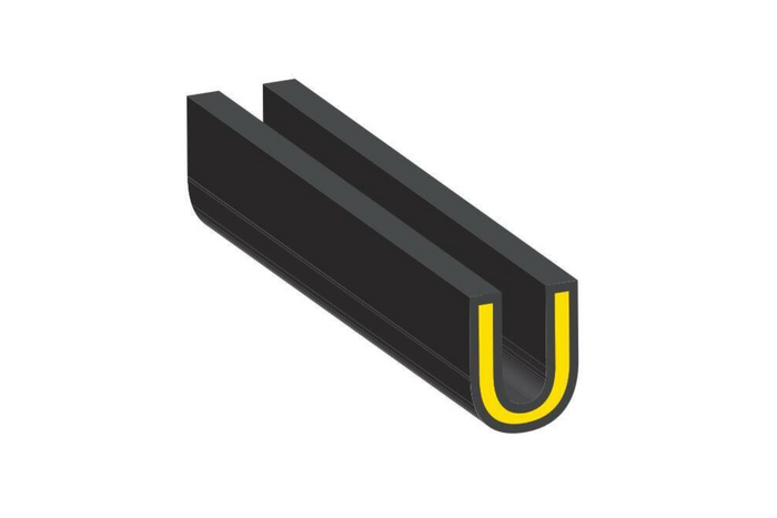 LAMPA Türkantenschutzleiste, 5 m, Schwarz