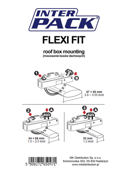 Flexi Fit Universalklemmen (4er Set) - Dachboxmontage