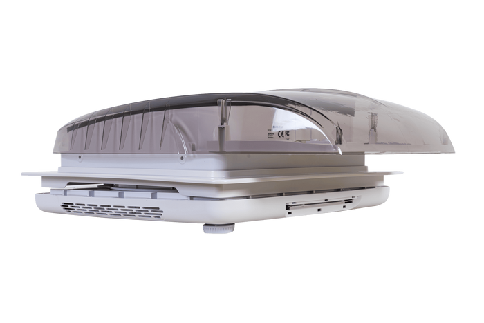 Automatischer Dachventilator PUNDMANN PLUS FAN für Wohnmobile mit Beleuchtung und Rollo 400×400 mm