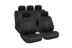 LAMPA Rapid Autositzbezüge, schwarz/grau, für Vorder- und Rücksitze