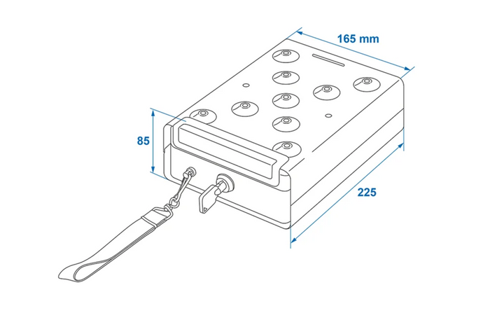 ProPlus 540250 tragbarer Schlüsselsafe 225x165x85mm
