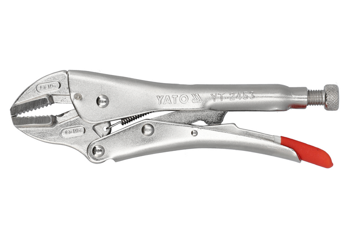 YATO YT-2453 kurze Feststellzange, gerade Backen, 250 mm