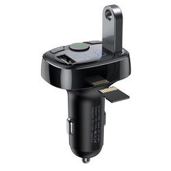 BASEUS T FM-Transmitter mit Bluetooth 4.2, MP3-Player, Kfz-Ladegerät und 2x USB 3,4 A