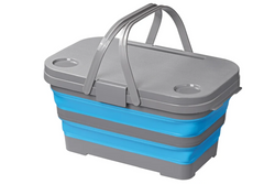 Picknickkorb mit Deckel ProPlus 370315, faltbarer Korb mit Tischfunktion, 20 l