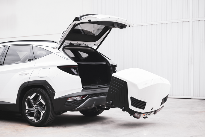 Towbox Alpha Classic Grau - Heckträgerbox