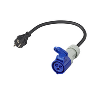 Adapter mit Schuko-Stecker und CEE-Buchse 16A 230V ProPlus 373526 Kabel 40cm