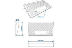 Set aus zwei ProPlus 361570 Auffahrrampen, Gummirampen 7 cm, 3000 kg