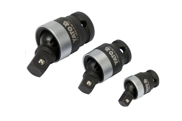 YATO YT-10642 Schlaggelenksatz 1/4", 3/8", 1/2" 3 Stück.