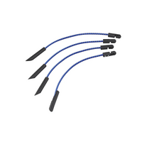 Set mit vier ProPlus 342180 Planenclips, flexible Multifunktionsschnüre, 280 mm