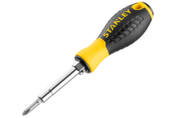 STANLEY 6-fach Schraubendreher, 3 Bits / 6 Spitzen