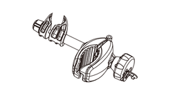 Trio/Quattro-Kurzhalterung mit Schloss und zwei Schlüsseln.