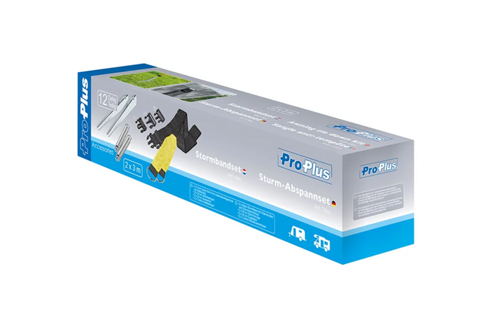Set aus zwei ProPlus 361728 Sturmbändern für Markisen und Vordächer 2x3m