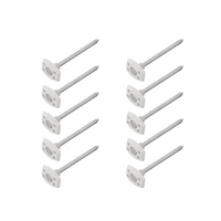 Set mit zehn ProPlus Heringen für Zeltunterlagen 361736V01, Metallheringe für Campingmatten, 10 cm