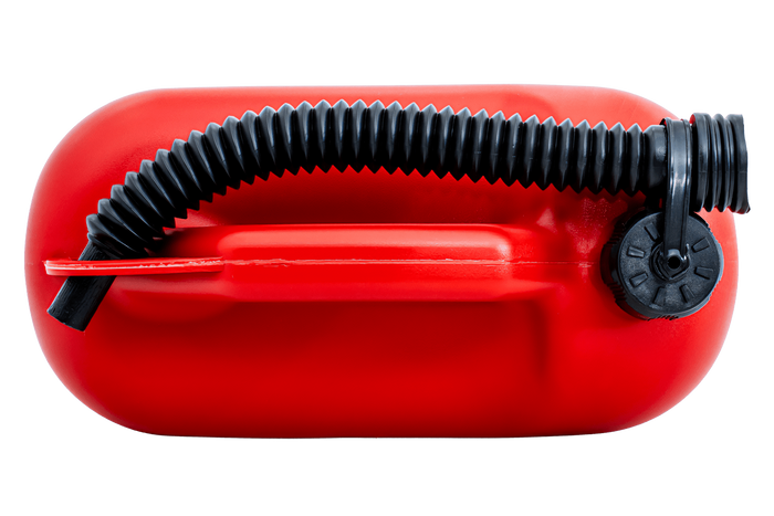 10-Liter-HERMON-Kunststoffkanister mit Trichter, rot