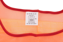 HERMON XXL orangefarbene reflektierende Weste mit seitlichem Klettverschluss