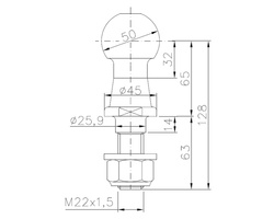WINTERHOFF Kugelkupplung für Anhängerkupplung 50 mm 3500 kg