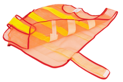 HERMON XXL orangefarbene reflektierende Weste mit seitlichem Klettverschluss