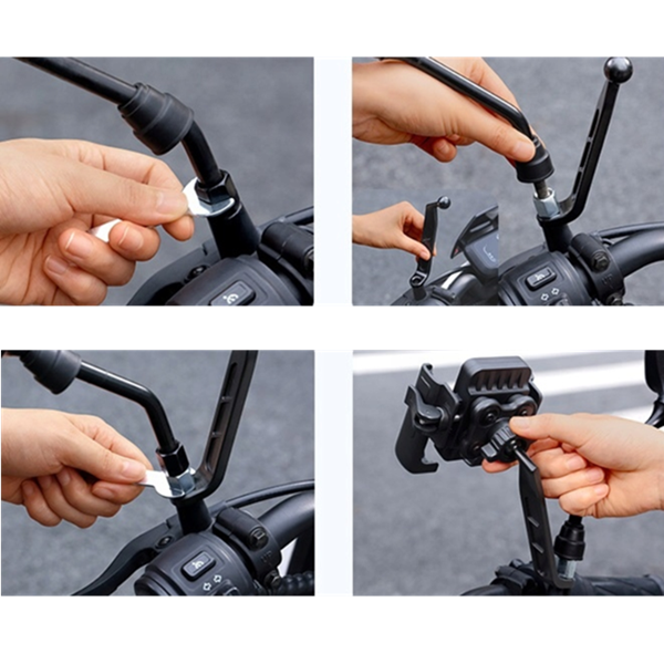 BASEUS GoTrip Serie universelle Handyhalterung für Fahrrad/Motorrad mit Spiegel