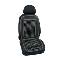 LAMPA Evoluzione graues Sitzkissen mit Holzperlen, Autositzmatte