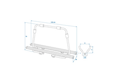 ProPlus 330242BL Fahrradträger für Anhängerkupplung für 2 Fahrräder 40 kg