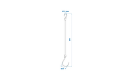 Satz mit vier Sicherheitsseilen mit Haken ProPlus 342130S, Länge 285 mm