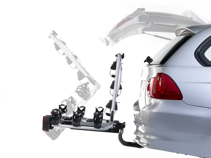 Atera Strada Sport M3 + 4. Fahrradadapter - Anhängerkupplungsträger für 4 Fahrräder (schwarz)