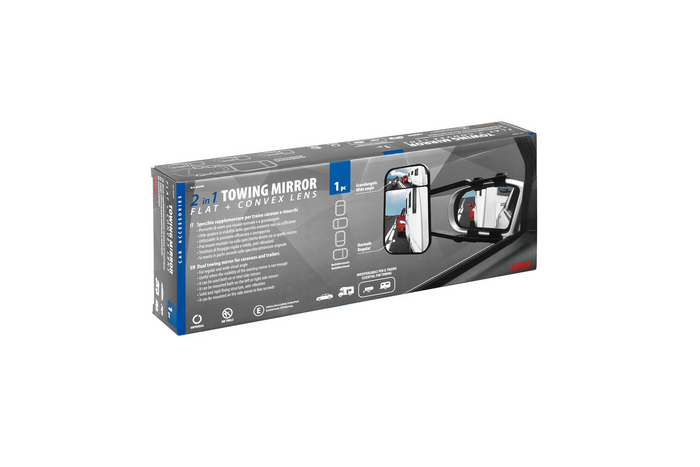 Universelle Anhängerspiegelleuchte mit flacher und konvexer Linse