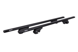 Eco Alubase 120 Dachträger - universeller Aluminium-Dachträger für offene Dachreling (schwarz)