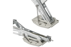 Satz mit vier ProPlus 361519 Anhängerstabilisierungs-Stützplatten mit Feder, 20,5 x 27,5 cm
