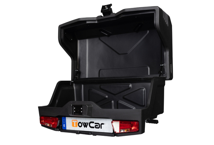 Towbox EVO urban black - Anhängerkupplungs-Gepäckträgerbox