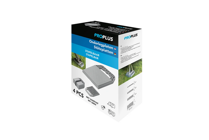 Satz mit vier ProPlus 361538V01 Anhängerstabilisierungs-Stützplatten