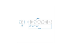 ProPlus 342176 Frachtschiene für Fluggesellschaften, Aluminium-Frachtschiene, 100 cm