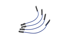 Set mit vier ProPlus 342180 Planenclips, flexible Multifunktionsschnüre, 280 mm